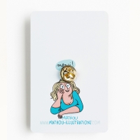 BROCHE TULIPE BLEUE LAVANDE