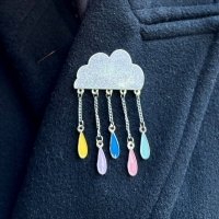 BROCHE NUAGE PAILLETTES GOUTTES