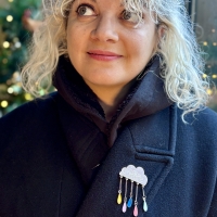 BROCHE NUAGE PAILLETTES GOUTTES