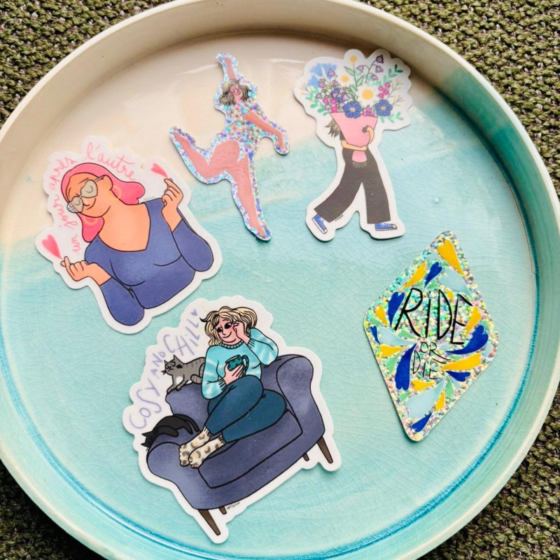 LOT DE 5 STICKERS COSY CLUB