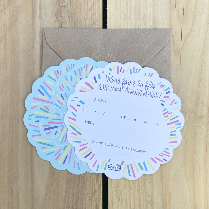 CARTE "VIENS FAIRE LA FÊTE" TARTELETTE